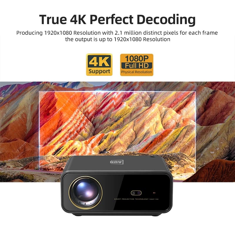 AUN U001 4K 18000 Lumens Portable Home Theater LED HD Digital Projector (EU Plug) — detail 3