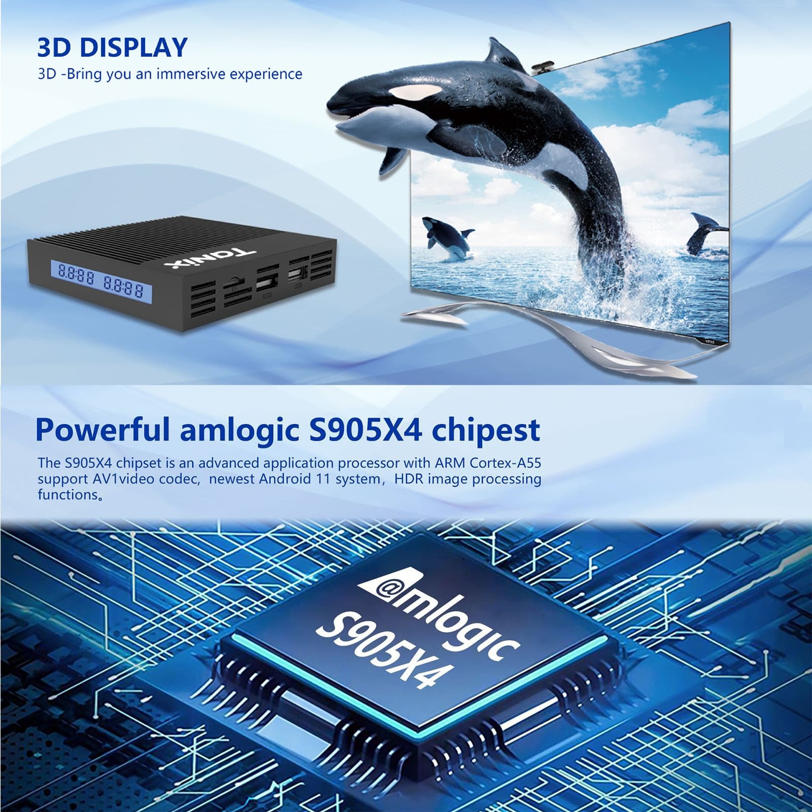 Tanix X4 Android 11 Smart TV Box — 4GB+32GB (US Plug) — detail 5
