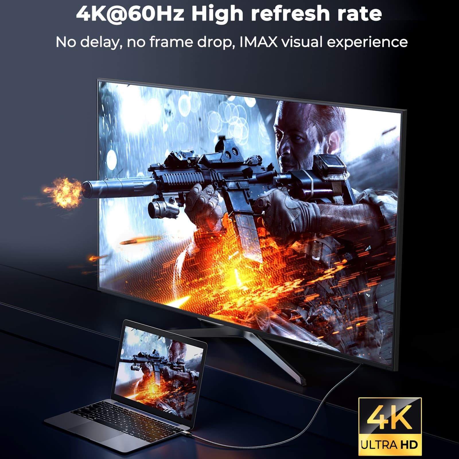 JOYROOM SY-20H1 4K 60Hz HDMI to HDMI Adapter Cable — detail 5