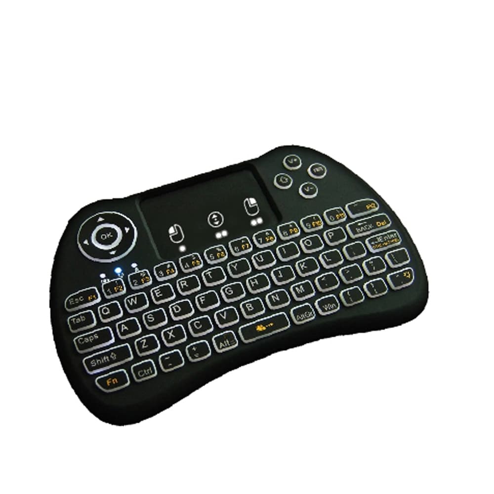 H9 2.4GHz Mini Wireless Air Mouse QWERTY Keyboard with White Backlight & Touchpad for PC — detail 1
