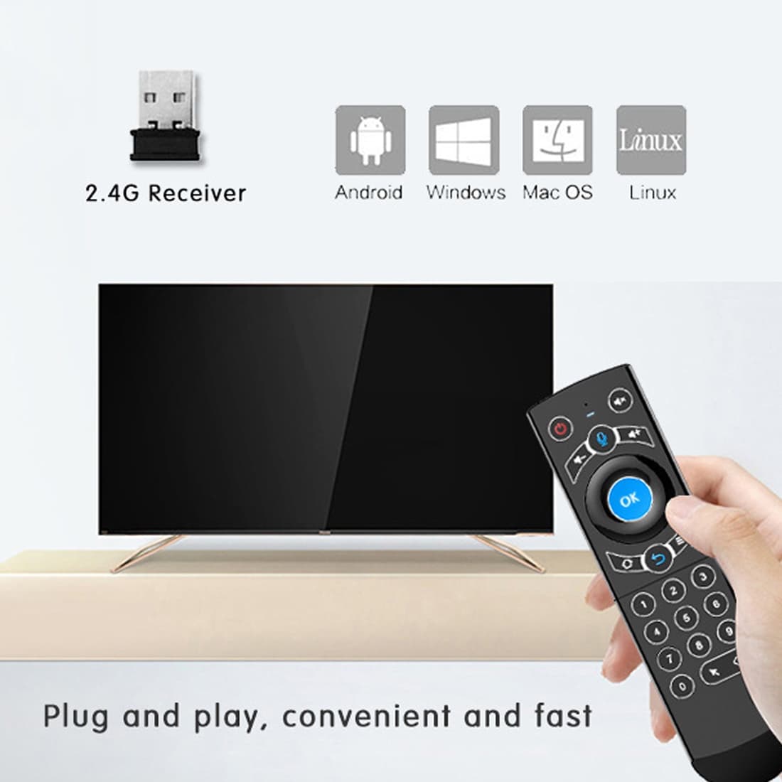 G21 Backlit Air Mouse Remote — 2.4GHz Wireless Keyboard — detail 5