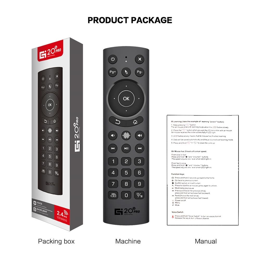 G20S Pro Voice Backlight Version 2.4G Air Mouse Remote Control — detail 1